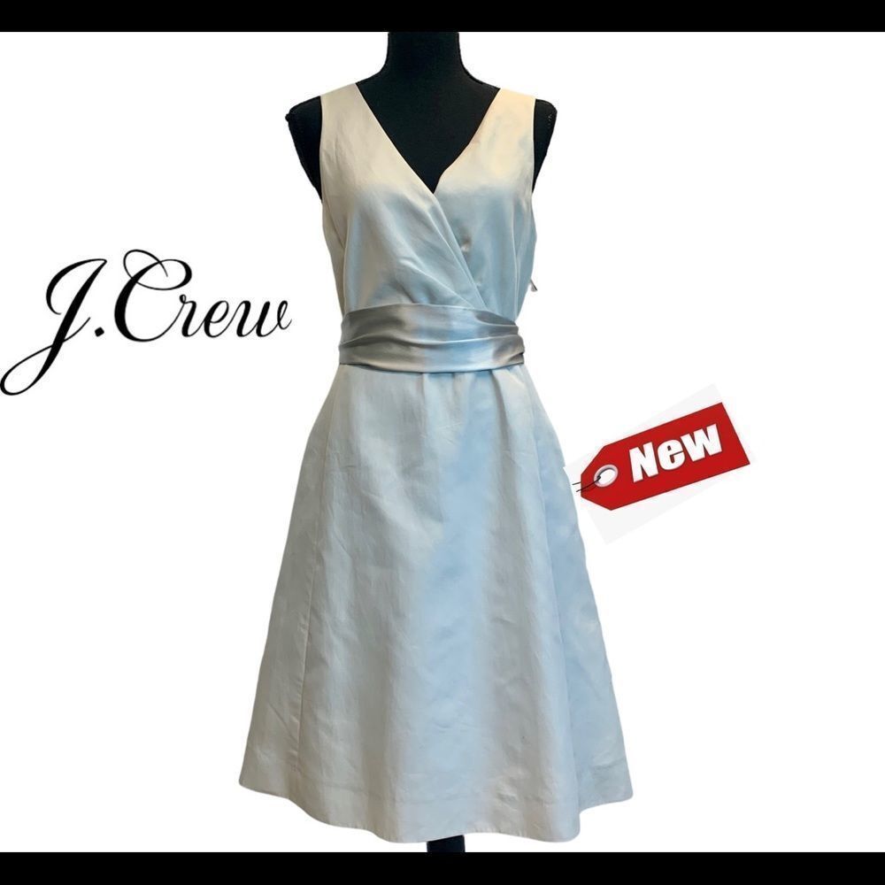 𝅺j. Crew special occasion and parties dress light beige/gray Sz8 NWT